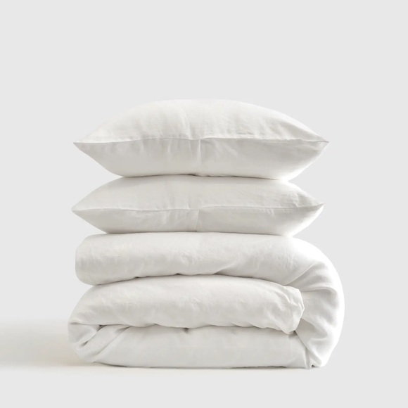 NWOT QUINCE European Linen Duvet Cover White King 1044, 1073 - Picture 1 of 4
